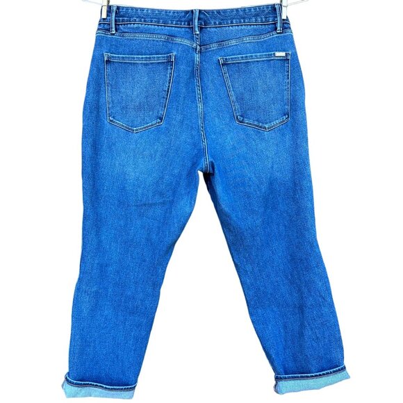 White House Black Market The Sculpt Straight Crop Distressed High Rise Jeans Siz - Picture 9 of 14